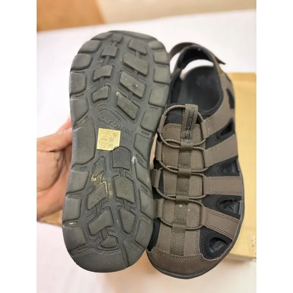 Skechers Arch Fit Fisherman Sport Sandals Men’s US 12 Brown Outdoor Hiking
